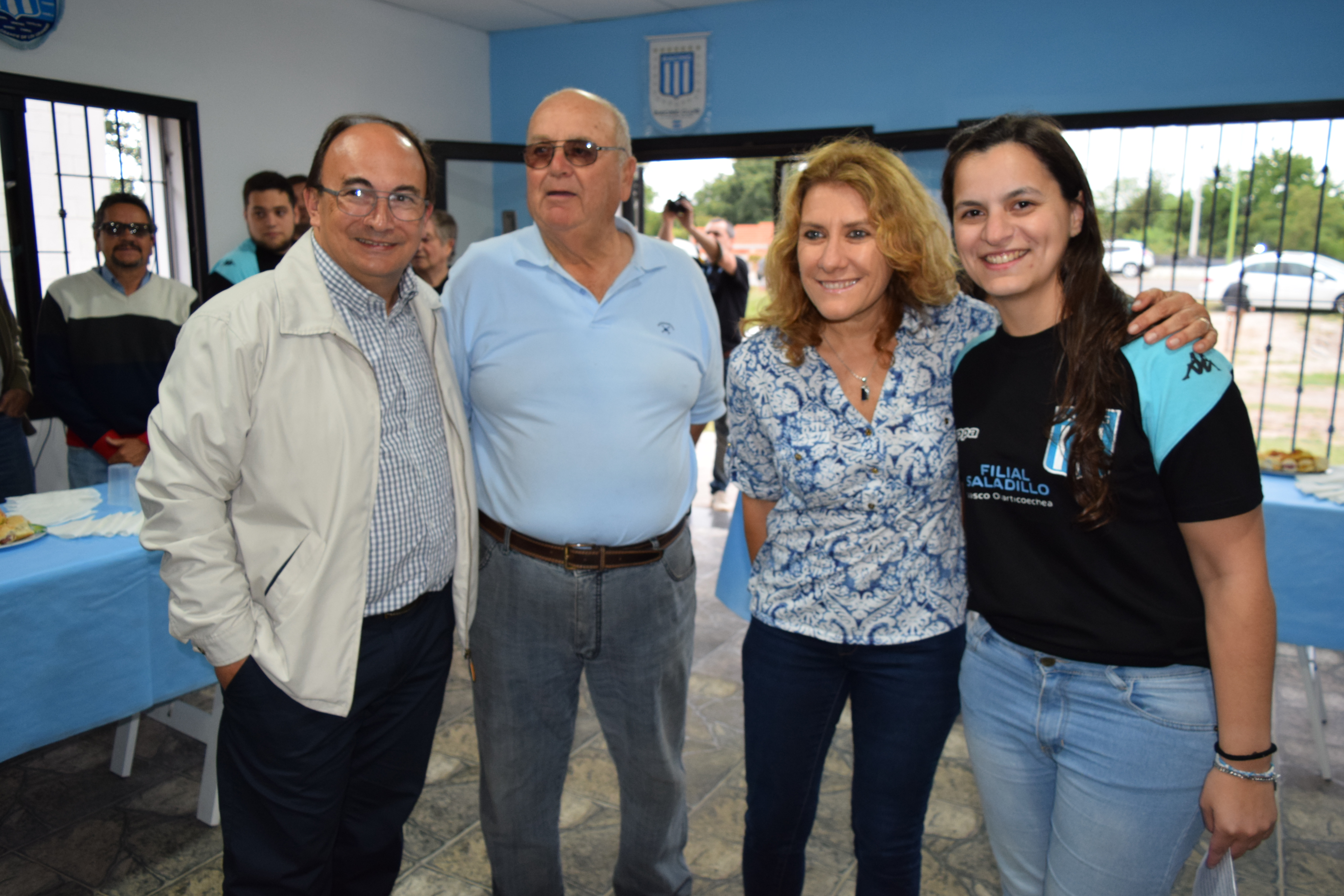 Salomón participó de la inauguración de la Filial de Racing en Saladillo.-