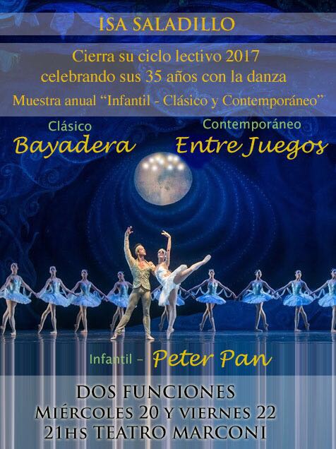 20 y 22 de diciembre. Muestra anual “Infantil – Clásico y Contemporáneo” ISA Saladillo.-