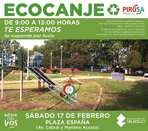 17 de febrero – Ecocanje  en Plaza España.-