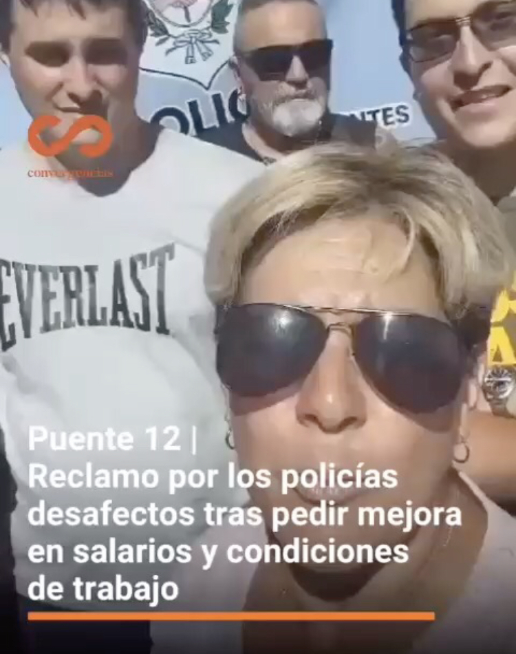 Puente 12 | Reclamo por los policías desafectados tras pedir mejora en salarios y condiciones de trabajo.-
