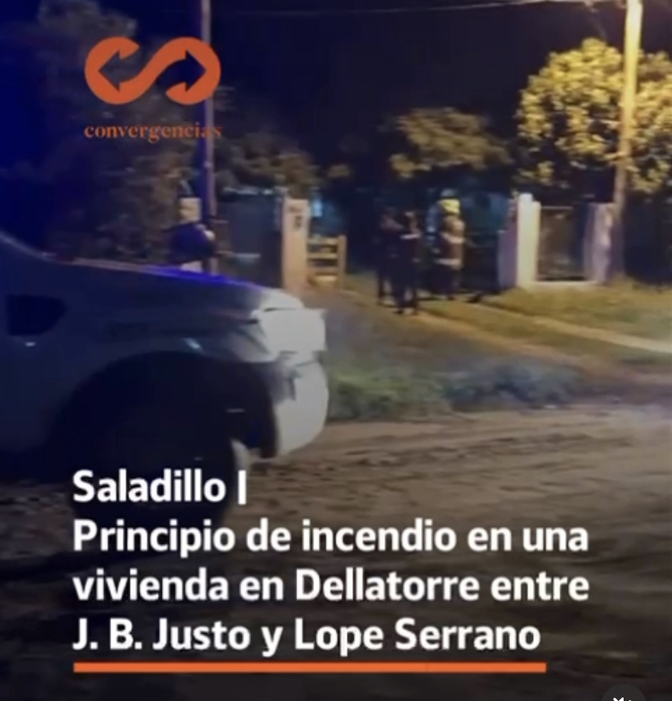 Saladillo | Principio de incendio en una vivienda en Dellatorre entre J. B. Justo y Lope Serrano.-