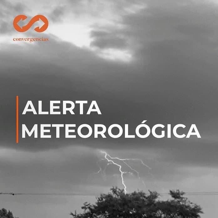 Alerta meteorológica a muy corto plazo por fuertes tormentas, lluvia intensa  y potencial caída de granizo.-