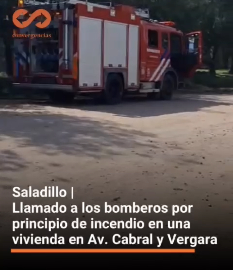 Saladillo | Llamado a los bomberos por principio de incendio en una vivienda en Av. Cabral y Vergara.-