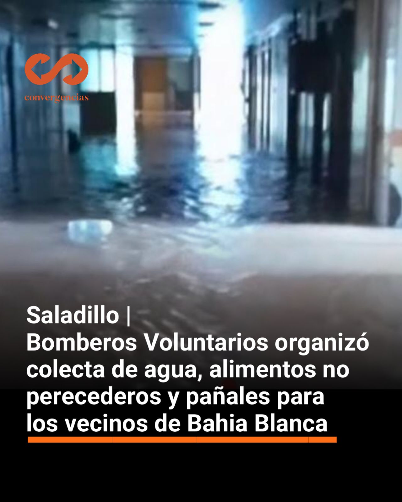Saladillo | Bomberos Voluntarios organizó colecta de agua, alimentos no perecederos y pañales para los vecinos de Bahia Blanca.-