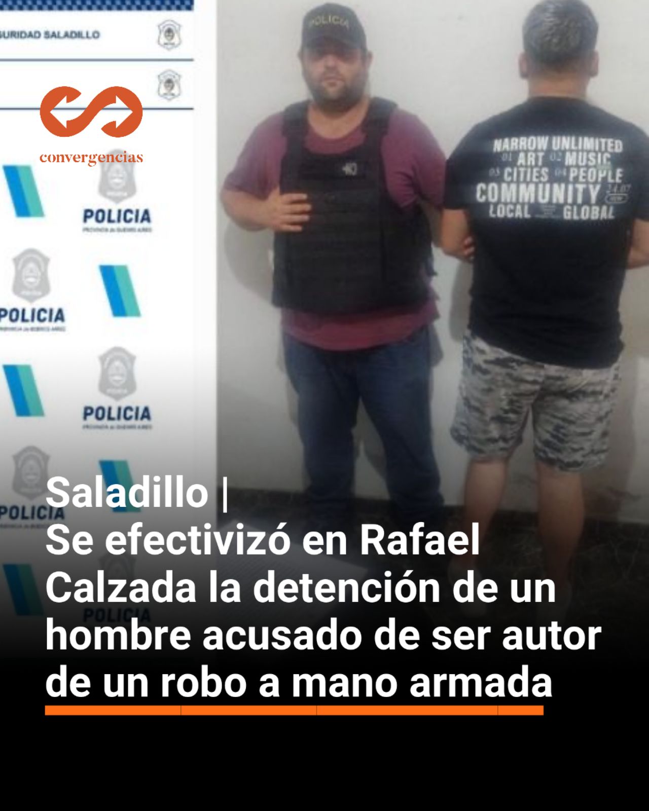 Saladillo | Se efectivizó en Rafael Calzada la detención de un hombre acusado de ser autor de un robo a mano armada.