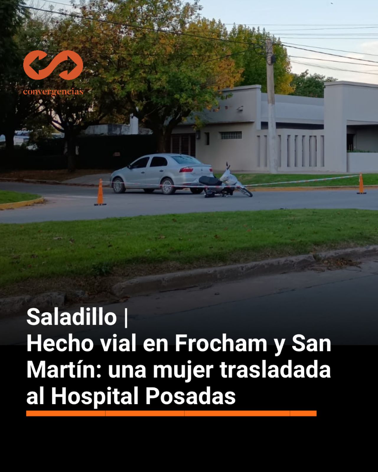 Saladillo | Hecho vial en Frocham y San Martín: una mujer trasladada al Hospital Posadas.-
