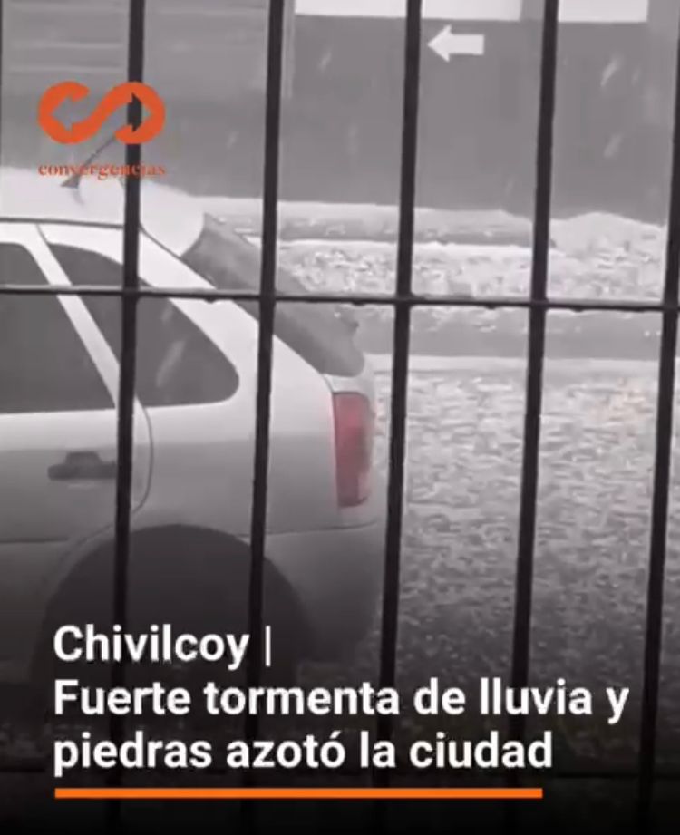 Chivilcoy | Fuerte tormenta de lluvia y piedras azotó la ciudad.-