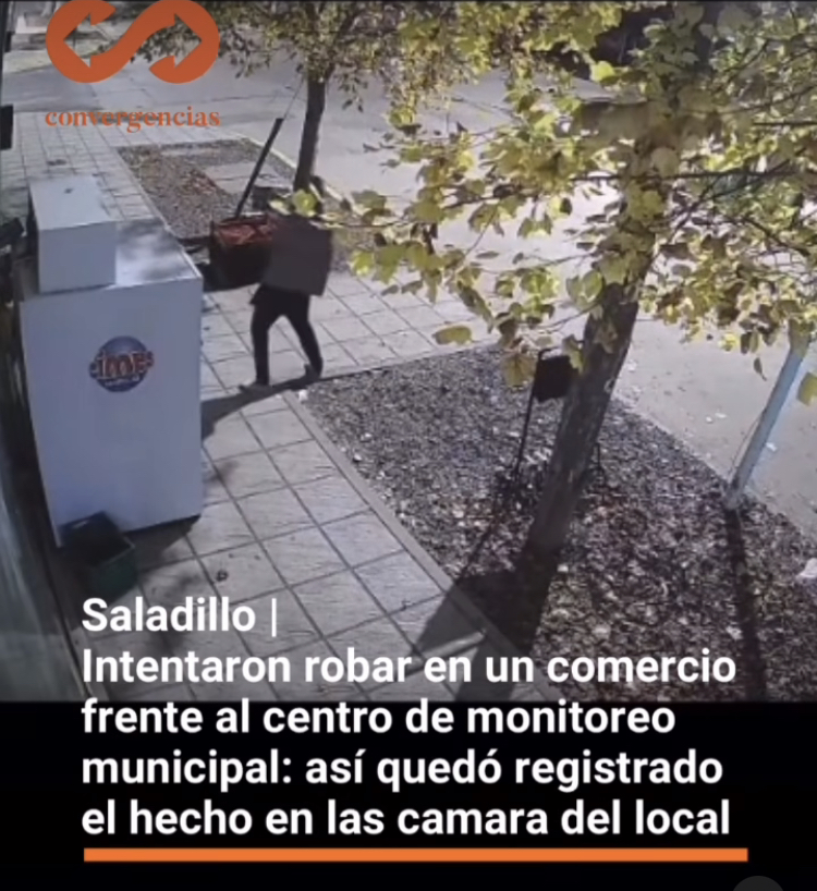 Saladillo | Intentaron robar en un comercio frente al centro de monitoreo municipal: así quedó registrado el hecho en las camara del local ubicado en Estrada y Mitre.-