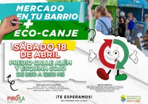 Saladillo | Mercado en tu barrio + Ecocanje en el predio de Alem y Sojo.-