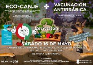 Saladillo | Este sábado habrá Ecocanje y vacunación antirrábica en el Playón de La Trocha.-