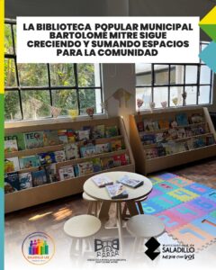 La biblioteca bartolomé mitre incorporó nuevos espacios y continúa ampliando sus propuestas.-