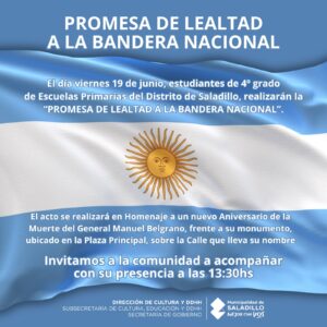 Saladillo | Acto de Promesa de Lealtad a la Bandera Nacional.-