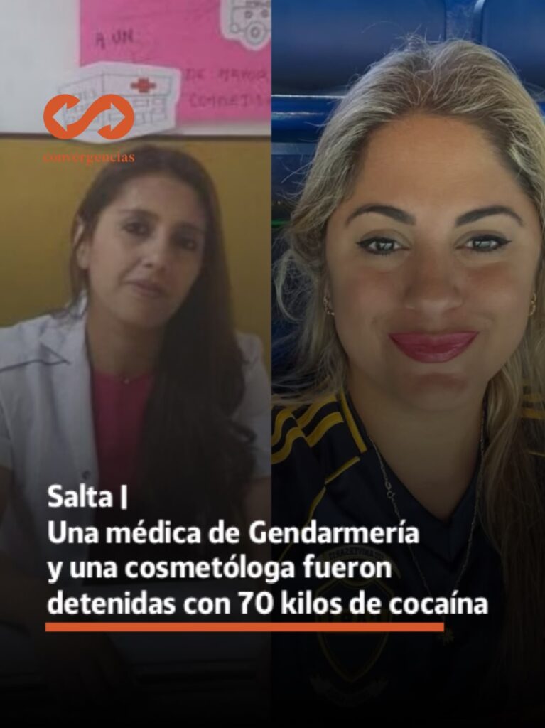 Salta | Una médica de Gendarmería y una cosmetóloga fueron detenidas con 70 kilos de cocaína.-