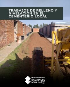 Realizan mejoras en los caminos internos del Cementerio Municipal.-