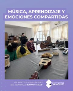 El Taller de Vida Independiente compartió una jornada especial de musicoterapia en Casa de la Familia.-