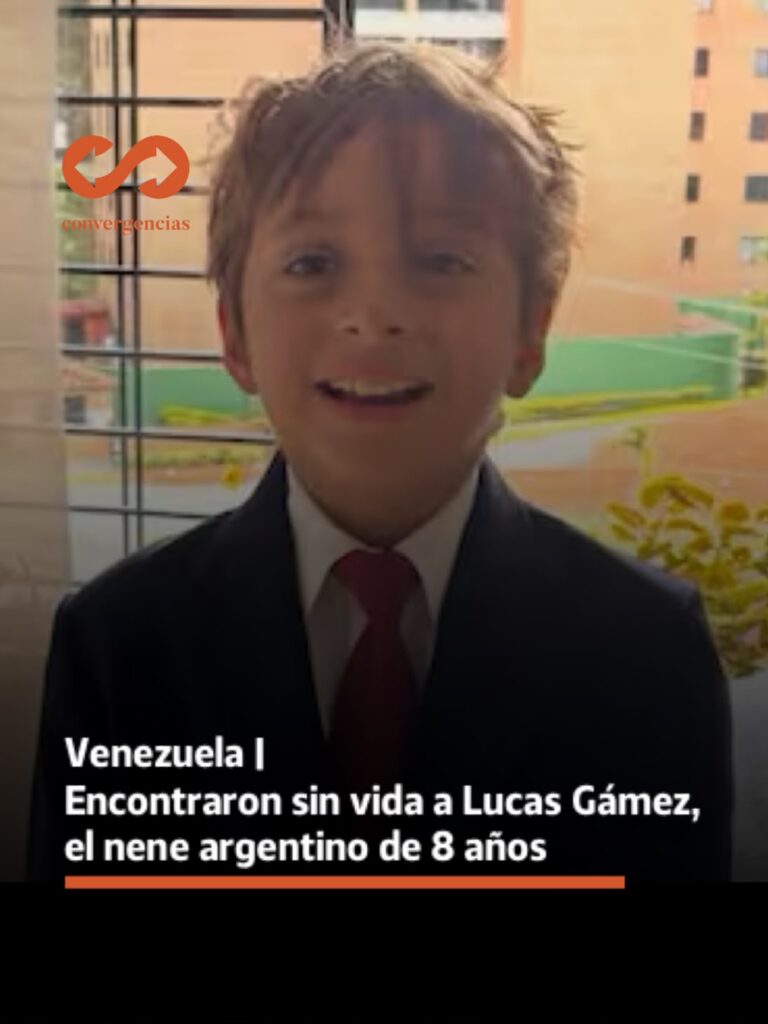 Encontraron sin vida a Lucas Gámez, el nene argentino que era buscado en Venezuela.-