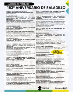 Saladillo celebra sus 163 años.-