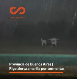 Alerta amarilla por tormentas: ya cae granizo en el sudoeste bonaerense