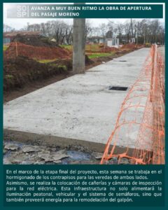 Avanza a muy buen ritmo la obra de apertura del Pasaje Moreno.-