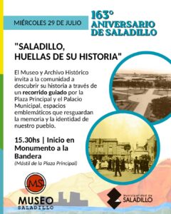 "Saladillo, Huellas de su Historia": un recorrido para redescubrir nuestra identidad.-
