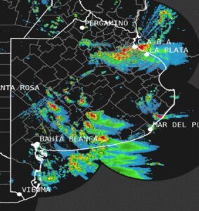 Seguimiento meteorológico - PBA.-