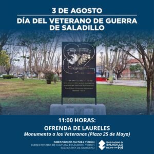 3 de agosto: Saladillo homenajea a sus Veteranos de Guerra.-