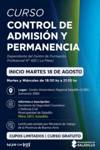 Está abierta la preinscripción para el Curso de Controlador de Admisión y Permanencia (CAP).-