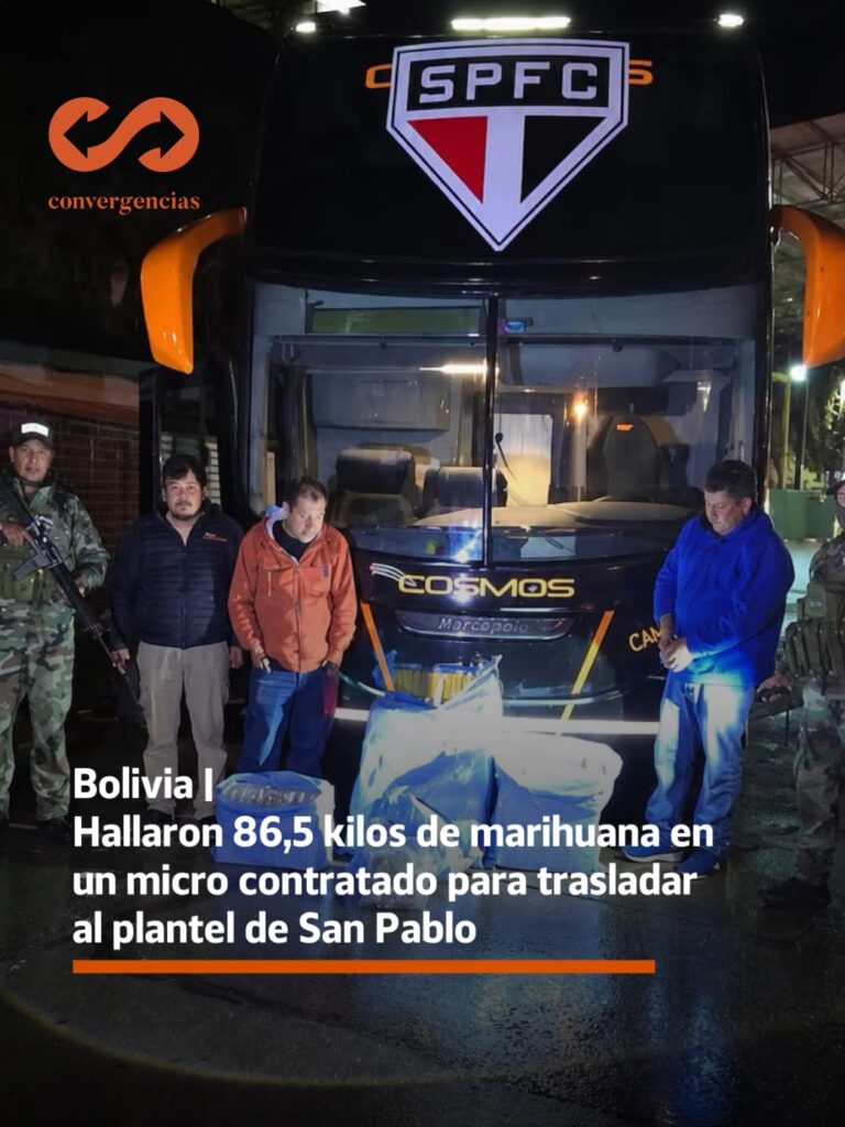 Bolivia | Hallaron 86,5 kilos de marihuana en un micro contratado para trasladar al plantel de San Pablo.-