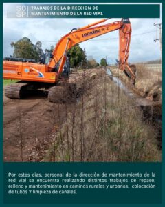 Continúan los trabajos de la Dirección de Mantenimiento de la Red Vial.-