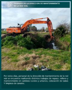 Continúan los trabajos de la Dirección de Mantenimiento de la Red Vial.-