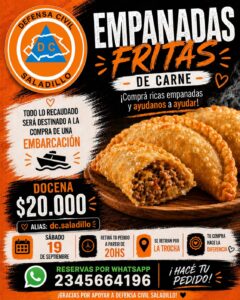 Última semana para hacer tu pedido para colaborar con Defensa Civil Saladillo.-