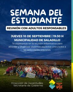 Reunión informativa para adultos responsables de egresados y egresadas.-