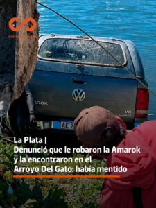 La Plata | Denunció que le robaron la Amarok y la encontraron en el Arroyo Del Gato: había mentido.-