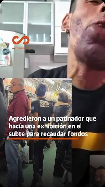 Agredieron a un campeón de patín mientras realizaba una presentación en el subte.-