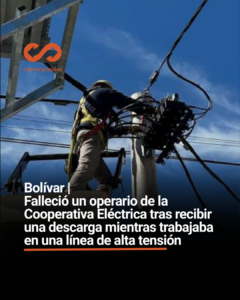Bolívar | Falleció un operario de la Cooperativa Eléctrica tras recibir una descarga mientras trabajaba en una línea de alta tensión.-
