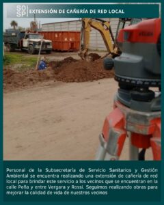 Obra de extensión de cañería de red local.-