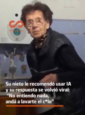 Su nieto le recomendó usar inteligencia artificial y su respuesta se volvió viral: “No entiendo nada, andá a lavarte el c*lo”.-