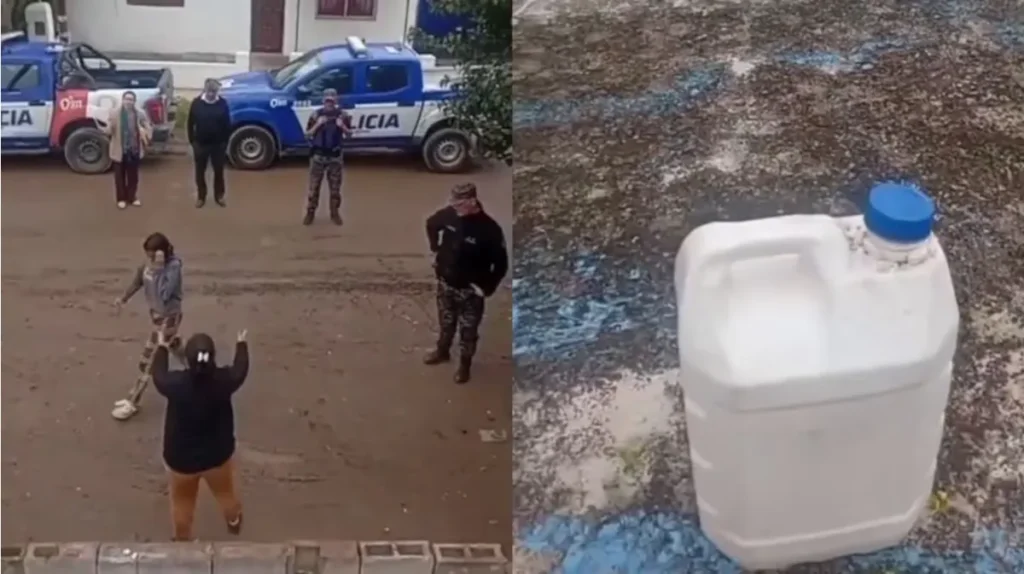 Córdoba | Quisieron desalojarlo se subió al techo de la casa y se prendió fuego.-
