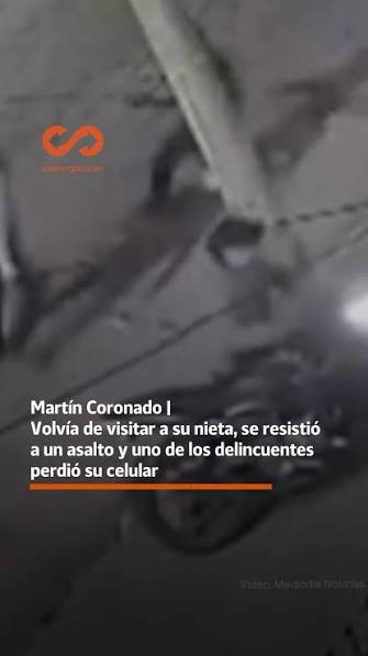 Martín Coronado | Volvía de visitar a su nieta, se resistió a un asalto y uno de los delincuentes perdió su celular.-
